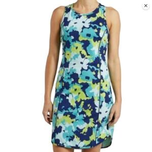 TITLE NINE Stretch Buttah Pieced Racerback Athletic Dress Women's Sz M Aqua Sea